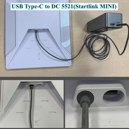 Starlink Mini Power Cord, Work with 100W PD Charger and PD Power Bank for Starlink Mini (10ft) - size: 10 Feet
