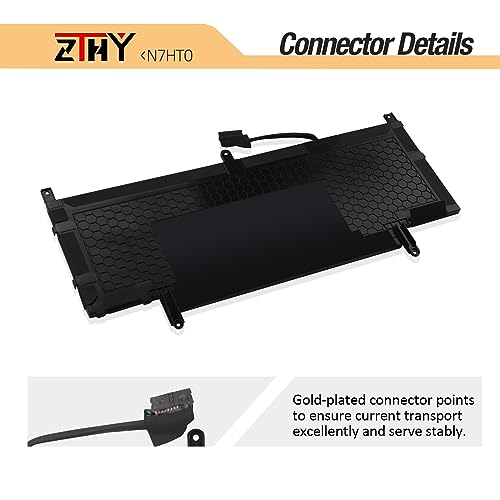 ZTHY 52Wh N7HT0 Laptop Battery Replacement for Dell Latitude 9510 9520 / Latitude 9520 2-in-1 P94F P95F P95F001 P94F001 TVKGH V5K68 N2NLL 08NFC7 N2NLL N7HTO 0PKW00 089GNG 0HYMNG 7.6V 6500mAh 4-Cell