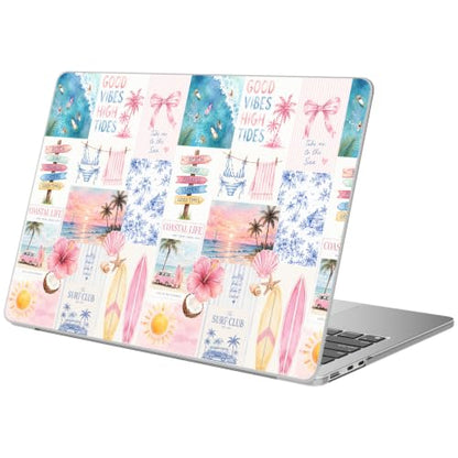 Compatible with MacBook Air 13.6 inch Case M5 M4 M3 M2 2026-2022 A3449 A3240 A3113 A2681 Release, Cute Beach Sunset Collage Protective Hard Shell Matte Cover for MacBook Air 13 - color: Beach E, size: MacBook Air 13.6 inch M5 M4 M3 M2