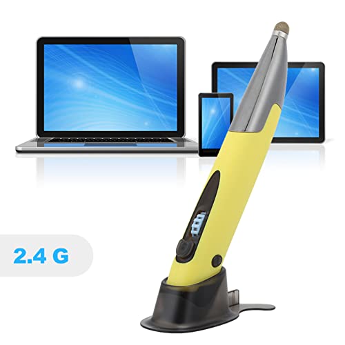 Capacitive Stylus Pen with Handwriting Function, Portable ABS Drawing Tool for Note Taking, Compatible with Tablet Phone Screen, Yellow - color: Yellow