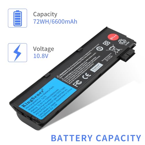 01AV427 72Wh Laptop Battery for T470 T480 11.52V | 6-cell for ThinkPad P51S P52S T570 T580 fits A485 A475 TP25, 01AV427b 01AV425 01AV422 01AV423 01AV428 01AV490 01AV492