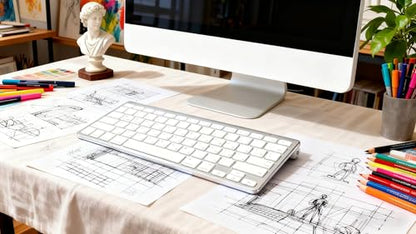 Wireless German Keyboard, Minority Language Ultra Thin Lightweight Silent Bluetooth Keyboards for Laptop/PC/Tablet/Desktop/Smart TV (German) - style: German