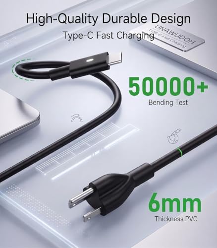 130W USB C Laptop Charger Compatible with Dell Precision 5530 5550 5560 5570 5750 5760 5770,Latitude 5401 5411 5501 5511 5520,XPS 15 17 9575 9500 9700 Power Supply Cord (DA130PM170 HA130PM170 0K00F5) - color: Charcoal
