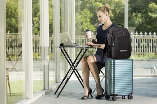 CAFELE Laptop Backpack, 17.3 Inch, Water-Repellent, USB Charging Port, for Business Travel School (Gray, 17.3 inches) - color: Gray