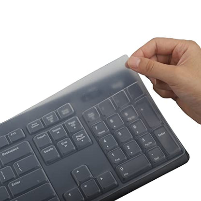 Keyboard Cover for Logitech MK370 MK295 MK275 MK270 Wireless Keyboard, Logitech K200 K260 K270 MK200 MK260 Keyboard Cover Skin Protector (NOT Fit Other Model Keyboards)-Clear - color: clear