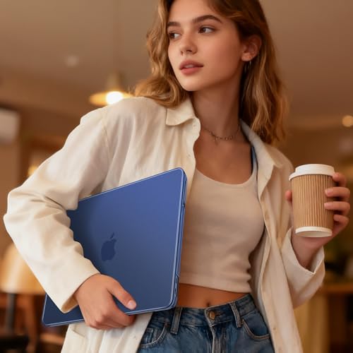 May Chen Compatible with MacBook Neo 13 inch Model A3404 2026 Release, Slim & Lightweigh Frosted Finish Protective Case with Keyboard Cover&Screen Protector, Frosted Indigo - color: Frosted Indigo