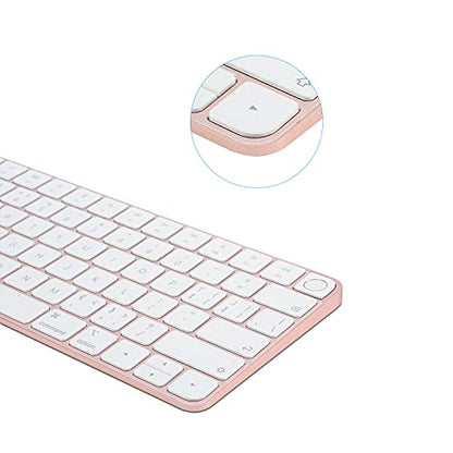 Keyboard Cover for New M4 iMac Magic Keyboard (Model A3118/A2449, Touch ID Version, w/o Numeric Key) - Ultra Thin, Protective and Clear Keyboard Cover Protector Skin - color: A2449 (Touch ID & Short Model )