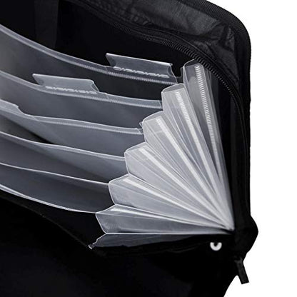 Business Document Bag Messenger Work Briefcase Waterproof Fabric Expanding File Folder Tote Travel Portfolio Document Holder