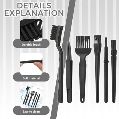 6PACK Anti-Static Cleaning Brush Set - Electronics Keyboard Detail Brushes
