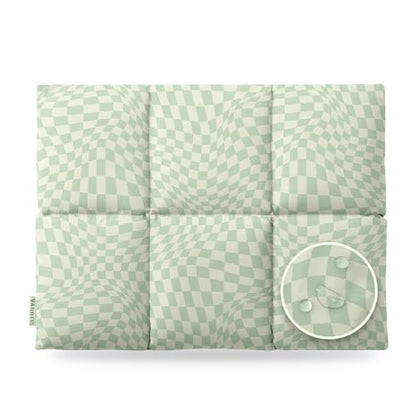 Vandel Puffy Laptop Sleeve 13 inch - 14 inch Waterproof Laptop Sleeve Case | Compatible with 13 inch MacBook Air/Pro 13 / MacBook Pro 14, iPad Pro 12.9, 13.3 in HP Dell, Air Case, Computer Bag Cover - color: t. Grid Green Liquid Checker