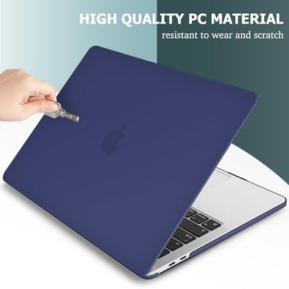 May Chen for MacBook Pro 16 Inch 2019 Release Model: A2141, Hard Shell Case Cover Screen Protector & Keyboard Cover for MacBook Pro 16 Retina with Touch ID & Touch Bar - Navy Blue - color: Navy blue