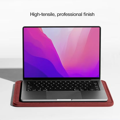 Incase ICON Sleeve with Woolenex - MacBook Air 13 inch M1, 2020, 2019, 2018 & MacBook Pro 13 inch 2019, 2018, 2017, 2016 Case - Fitted MacBook Case, Laptop Sleeve, Hard Cover, Durable (Red Clay) - color: Red Clay