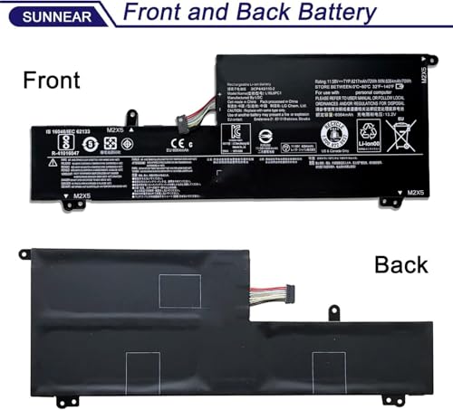 L16L6PC1 L16M6PC1 L16C6PC1 Battery for Lenovo ideapad Yoga 720-15Ikb 80X7 | 11.58V 6217mAh Battery Replacement for Lenovo Yoga 720 720-15Ikb ideapad; 5B10M53745 5B10M53743 5B10M53744 3ICP4/43/110-21 - size: 12.01*4.41*1.34 inches L16L6PC1