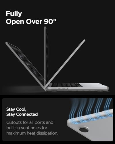 Spigen for MacBook Pro 16 inch case M5/Pro/Max (2026) M4/M3/M2/M1 Pro/Max (2024-2021) A3403 A3186 A2780 A2485, Air Skin Matte Thin Semi Clear Cover, Frost Clear - color: Frost Clear, size: Macbook Pro 16" M5/M4/M3/M1 (2026-2021)