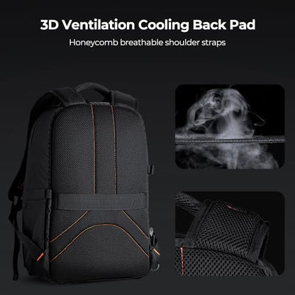 K&F CONCEPT Camera Backpack, DSLR/SLR/Mirrorless Photography Camera Bag | 18L Lightweight, 180 Degree Open, Custom Dividers, with 14in Laptop Compartment & Tripod Holder, for Canon/Nikon/Sony, B08 - style: Designer