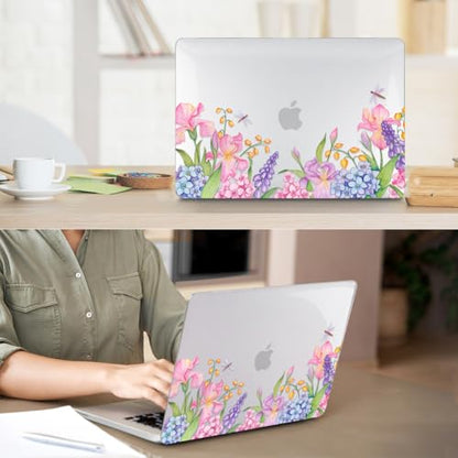 Compatible with MacBook Neo Case 13 inch 2026 Release Model A3404 with A18 Pro Chip, Precision Fit & Anti-Crack Hard Shell Pattern Case & Keyboard Cover &Screen Protector&Webcam Cover, Flower - color: Flower