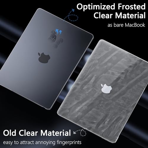 MEEgoodo for MacBook Air M5/M4/M3/M2 13 inch Case 2026-2022, Fit Model A3449/A3240/A3113/A2681, Flexible Case for MacBook Air 13.6 inch with TPU Keyboard Cover & Webcam Cover & OTG Adapter, Clear - color: Clear