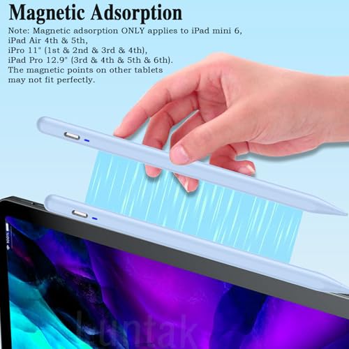 Universal Stylus Pen for iOS/Android,Drawing&Writing Rechargeable Touch Screen Pen Magnetic Tablet Stylus for iPhone/Samsung/XiaoMi/Huawei/Vivo/Lenovo and Other Android Device -Blue - color: Blue