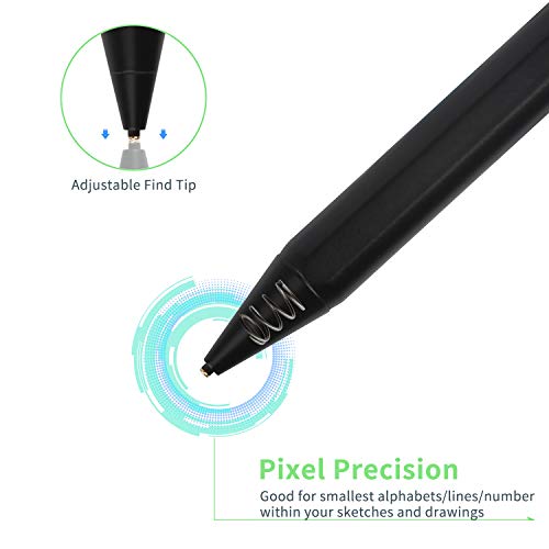 Stylus Pen for Chromebook, Active Capacitive Digital Pencil Compatible with Chromebook Stylus,Good for Sketching and Note-Taking Pens,Black - color: Black