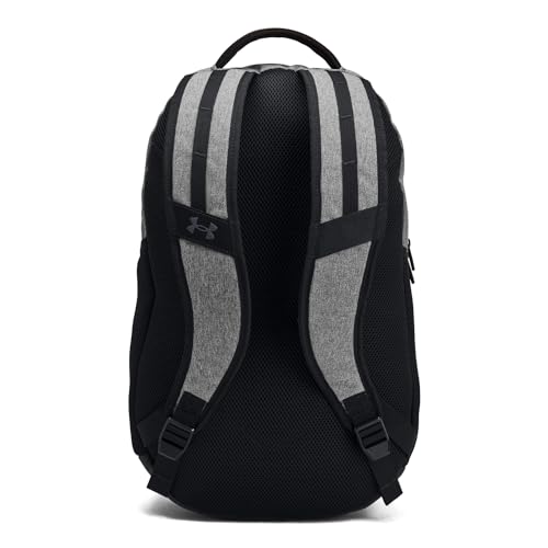 Under Armour Unisex-Adult Hustle 6.0 Backpack, (026) Castlerock Full Heather/Black/Black, One Size Fits Most - color: (026) Castlerock Full Heather / Black / Black, size: One Size