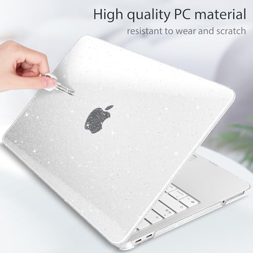 Tuiklol for 2026 MacBook Neo 13 Inch A18 Pro Chip Case, (Model A3404) Anti-Scratch Anti-Drop Slim Hard PC Shell Case with Shockproof Protective MacBook Neo Laptop Cover, Sparkly-Clear - color: Sparkly-Clear