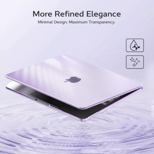 B BELK for MacBook Neo Case 13 inch 2026 Release A3404, Crystal Purple | Scratch Resistant Protective Hard Shell for Mac Neo Case with Keyboard Cover & Screen Protector, Lightweight, Easy Snap-On - color: Crystal Purple