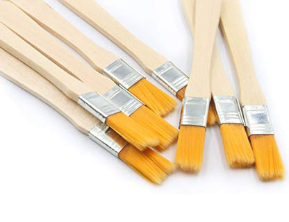 LBY 10pcs Household Cleaning Dusting Brush,135mm(5.31'') Paint Brush Small Size Keyboard Brush Computer Notebook Dusting Brush, Yellow Natural Bristles, Wooden Handle - size: 135mm(5.31'')Dusting Brush
