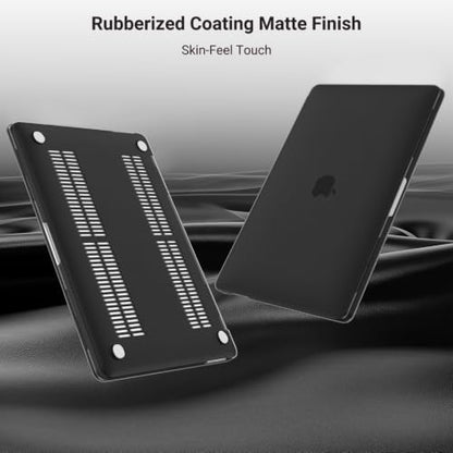 MOSISO Compatible with MacBook Pro 13 inch Case M2 M1, Matte Black | Plastic Hard Shell Case Cover 2026-2016A2338 A2251 A2289 A2159 A1989 A1708 A1706 with/without Touch Bar - color: Matte Black