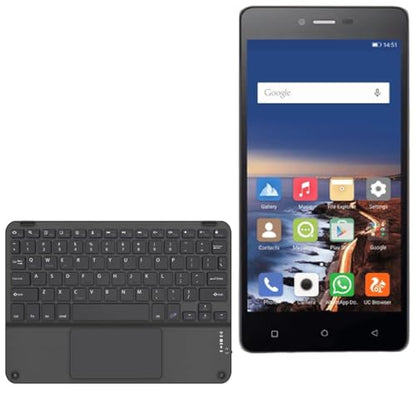 BoxWave Keyboard Compatible with Gionee F103 - SlimKeys Bluetooth Keyboard with Trackpad, Portable Slim TouchPad - Jet Black
