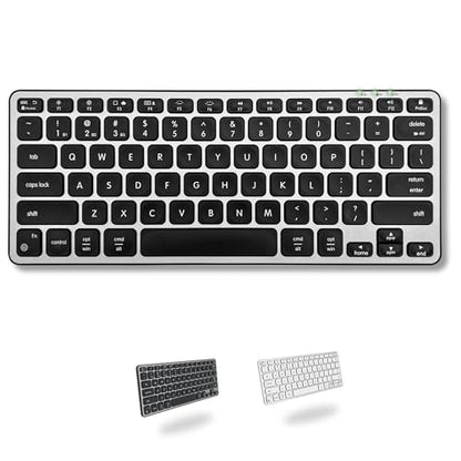 Macally Compact Backlit Bluetooth Keyboard for Mac – Space-Saving, Rechargeable Multi-Device Compatible Apple Wireless Keyboard for MacBook Pro/Air, iMac, Mac mini - color: Space Gray