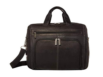 Kenneth Cole REACTION ‘Out of the Bag' Manhattan Colombian Leather 15.6" Laptop Briefcase Travel Business Case Bag - color: Black