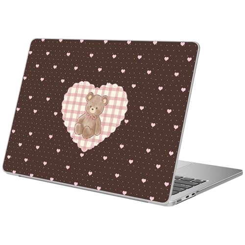 Compatible with MacBook Neo 13 inch Case 2026 Cute Bear Love Heart | Release Model A3404 with A18 Pro Chip | Protective Hard Shell Matte Cover for MacBook Neo 13'' - color: Bear Heart, size: MacBook Neo 13 inch