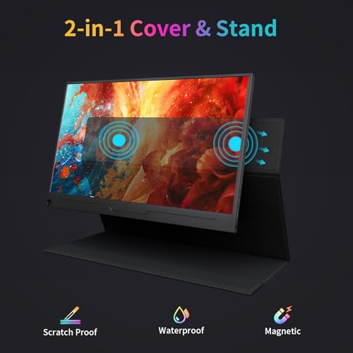 MAGICRAVEN Portable Monitor, USB-C & HDMI Laptop Screen Extender,Second Display for Console with Built-in Speakers, Works with PS5, Xbox, Switch, Ideal for Travel, Home & Office - 15.6"