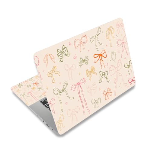15 15.4 15.6 13 13.3 14 12 12.1 in Skin Laptop Sticker Decal, Apricot Netbook Skins for Notebook Tablet PC, Universal Vinyl Laptop Decor Cover, Art Protector Easy to Apple I Cute Girl's Bow - color: Cute Girl's Bow