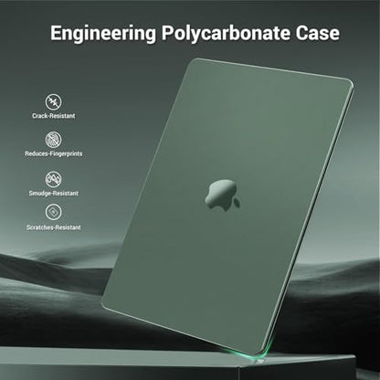 MOSISO Compatible with MacBook Pro 16 inch Case M5 M4 M3 M2 M1 2026-2021 | Seamlessly Closes Anti-Crack&Anti-Fingerprints Hard Shell for A3429 A3428 A3403 A3186 A2991 A2780 A2485, Emerald Green - color: Emerald Green