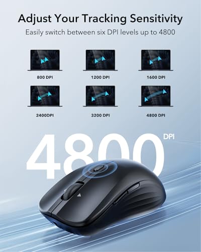 ESR MagMouse Snap-to-Carry Bluetooth Mouse, Rechargeable Wireless Mouse for Laptop with Built-in Charging Cable, Reusable Adhesive Holder, BT 5.0 + 2.4 GHz Connectivity, Silent, Ergonomic, Black - color: Black