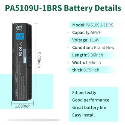 PA5109U-1BRS PABAS272 Battery for Toshiba Satellite S75-B C75 C75D-B C75D-C | C55 C75D-B7100 C75D-B7304 C75D-A7223 L75-B7150 L75D-A7284 S75-A7334 C55D-A5381 C55-A5135 C55-A5172 PA5110U-1BRS PA5108U-1BRS