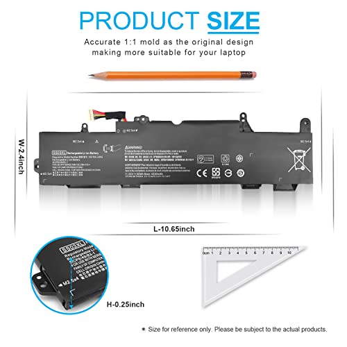 50Wh SS03XL 933321-855 Battery for HP EliteBook 840 735 745 830 G5 G6 EliteBook 730 740 836 846 G5 ZBook 14U G5 G6 SS03050XL-PL 932823-171 HSN-113C-4 932823-421 932823-1C1 HSN-112C HSTNN-LB8G 11.55V