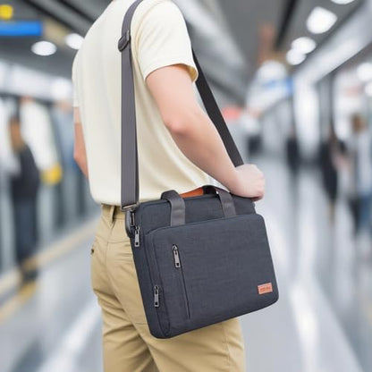 KIZUNA Laptop Bag 17 Inch Computer Shoulder Messenger Case Sleeve Briefcase For 17" Lenovo IdeaPad 3i Gen7/LG gram 17/17.3" MSI 17/Dell G7/17.3" HP ProBook 470/Lenovo Ideapad 700/DELL,Dark Grey - color: Dark Grey, size: 17 Inch