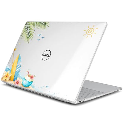 Batianda California Beach Case for Dell XPS 13 Laptop 2024 2025 | Fits Model Number 9340/9345/9350 13.4" Display, Slim Hard Shell, Lightweight Scratch-Resistant with Professional Protection - color: California Beach