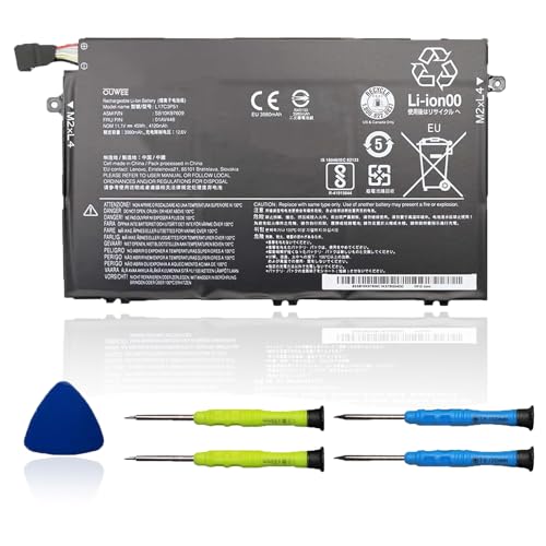 L17C3P51 Laptop Battery Compatible with Lenovo ThinkPad E14 E15 E480 E485 E495 E580 E585 E490 E590 E595 Series SB10K97609 01AV448 L17M3P52 01AV447 L17L3P51 01AV445 L17M3P51 01AV446 11.1V 45Wh - size: 8.74*3.50*0.26 inch L17C3P51