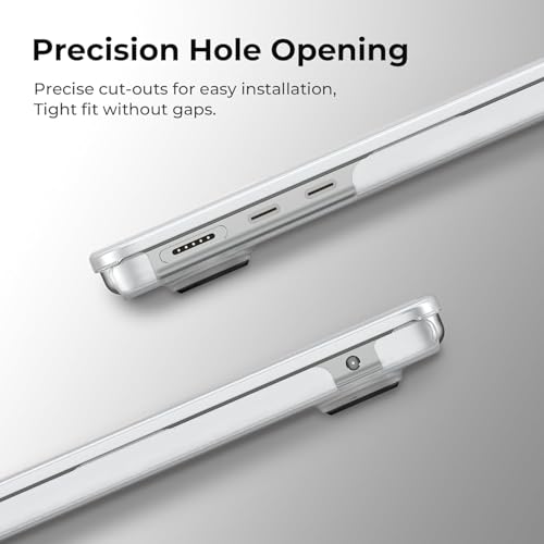 BlueSwan Flexible Case for MacBook Air 15 inch, M5 M4 M3 M2 2026-2023 | Anti-Scratch Protective Laptop Cover with Grippy Matte Texture, Seamless Fit and Lightweiht, Frosted White - color: Frosted White, size: Air 15-inch (2026-2023)