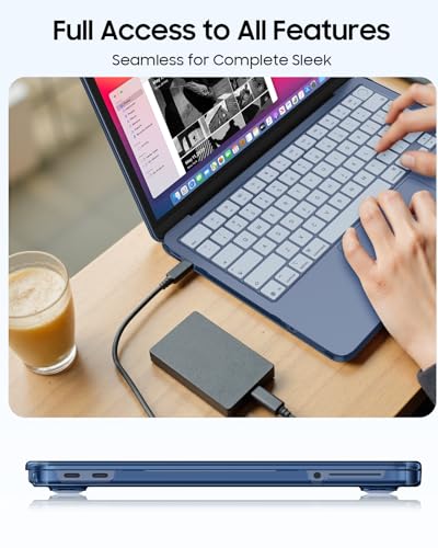 Fintie Case for MacBook Neo 13 Inch with Keyboard Skin & Screen Protector | 2026 A3404, Snap-On Design, Slim Fit, Hard Shell Cover, Crystal Indigo - color: Crystal Indigo