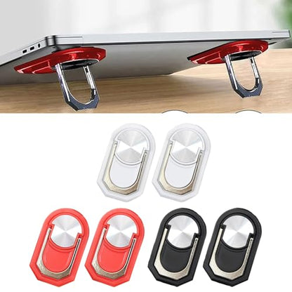 Portable Foldable Laptop Stand with Heat Dissipation Alloy Lightweight Risers for 13-17Inch Laptops Risers Accessory Foldable Laptop Cooling Stand Zinc Alloy - color: Black