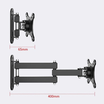Monitor Stand Single Monitor Wall Mount for Most 10-27" Monitors Within 33.0 lbs, Full Motion Adjustable Wall Mount Articulating Arms Swivel Tilt Extension Rotation Monitor Stand Desk arm