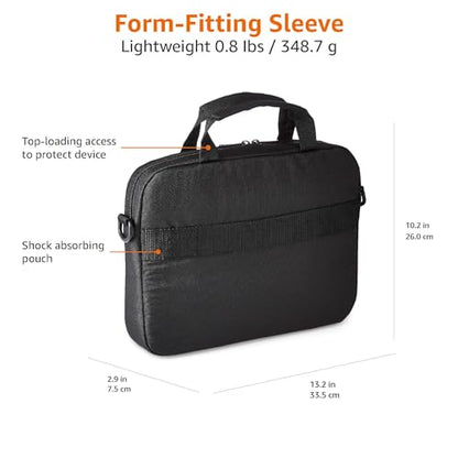 Amazon Basics Laptop Carrying Case with Adjustable Shoulder Strap, 11.6 in, Black, 10-Pack - size: 11.6 Inch, style: 10-pack