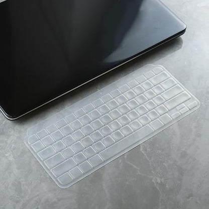 Waterproof Laptop Keyboards Covers Silicone Protective Film for Keys Wireless Keyboards - color: Black