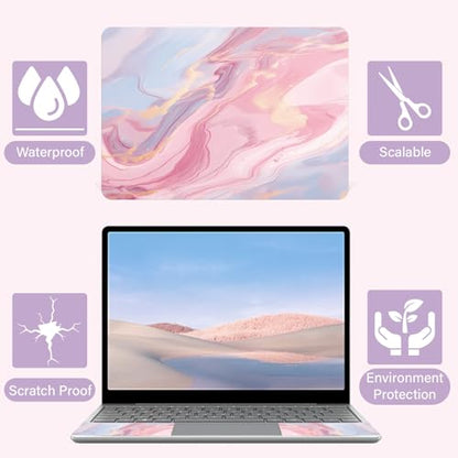 CREATCABIN Pink Marble Laptop Skin Sticker Decal Netbook Skin Sticker Notebook Art Decal 12" 13" 13.3" 14" 15" 15.4" 15.6 Inch Laptop Protector Cover Waterproof Scratchproof Removable Easy to Apply - style: Pink marble