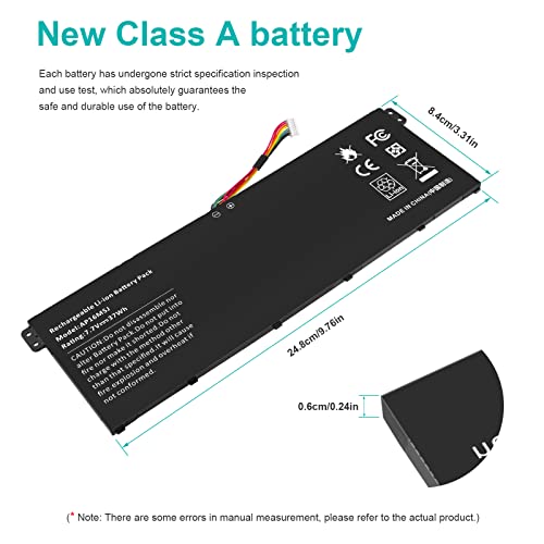 ASUNCELL AP16M5J Laptop Battery for Acer Aspire A114-31 A314-31 A315-21 A315-51 A515-51 ES1-523-24CW ES1-523-20DG 2ICP4/80/104 - color: AP16M5J