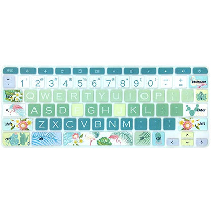 Silicon Keyboard Cover Skin for HP Chromebook 11 X360, 14-ca, 14-ak, 14-X Series - Flamingo - color: Flamingo